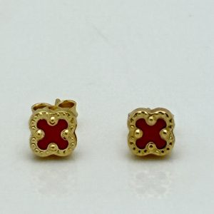 Earrings- Mini Red Clover