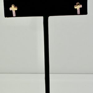 Earrings- Cross Pink