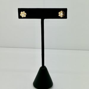 Earrings- Flower w/ Pearl