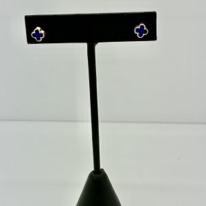 Earrings- Blue Clover