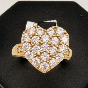 Ring- Cubic Zirconia Heart