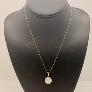 Necklace- Chain w/ Mother of Pearl