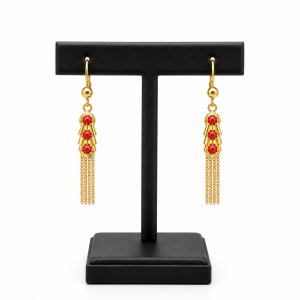 Earrings-Red Dangle-20