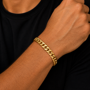 Bracelet- Men’s Cuban1-CB 10k