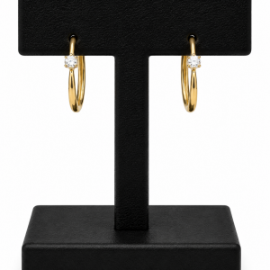 Earrings-Solitaire Hoops-692-48