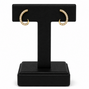 Earrings-Round Curve CZ-693-20