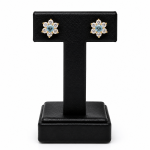 Earrings-Blue Flower-260