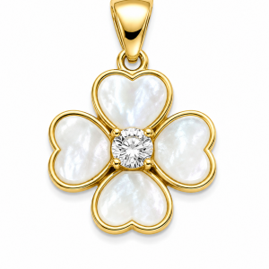Pendant- Mother of Pearl Clover