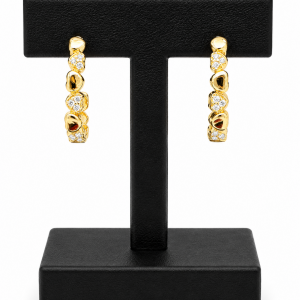 Earrings-Heart Half Hoop-1328-3