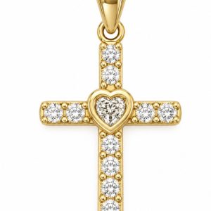 Pendant-Heart Cross-898-31