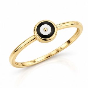 Ring-Blk Evil Eye-114